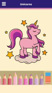 lovely unicorns coloring book iphone screenshot 1