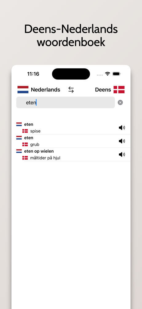 Deens-Nederlands woordenboek screenshot 1