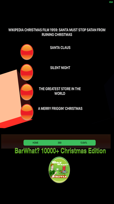 BarWhat? Christmas 10K+ Trivia Screenshot