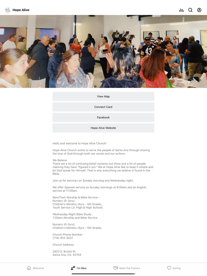 Hope Alive Santa Ana