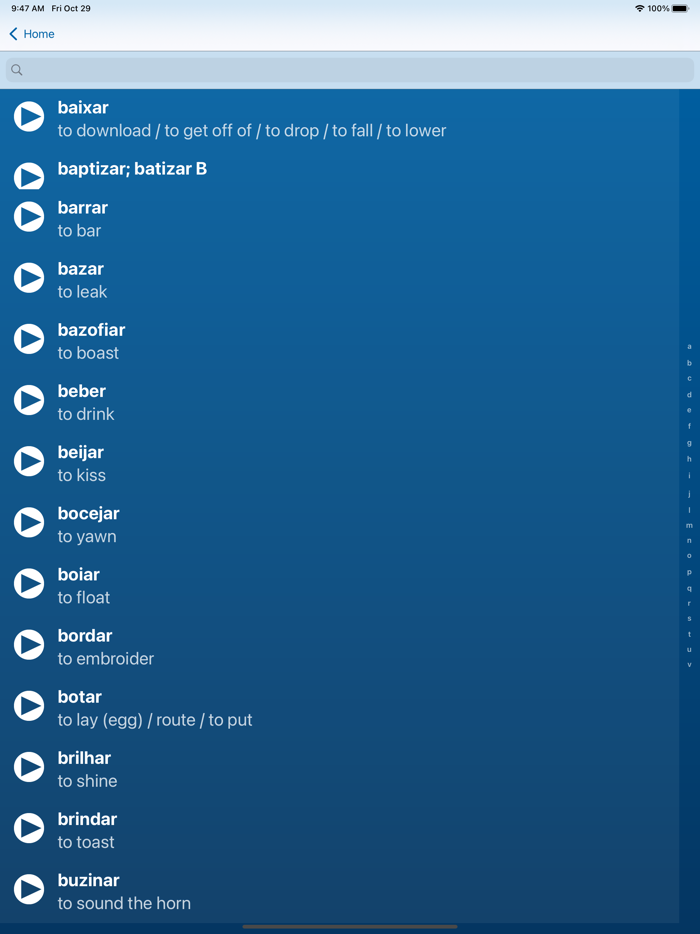 Portuguese Verbs Trainer