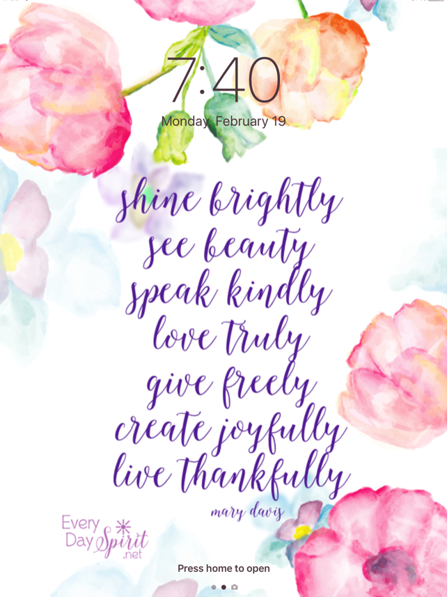 Every Day Spirit® Lock Screens Screenshot