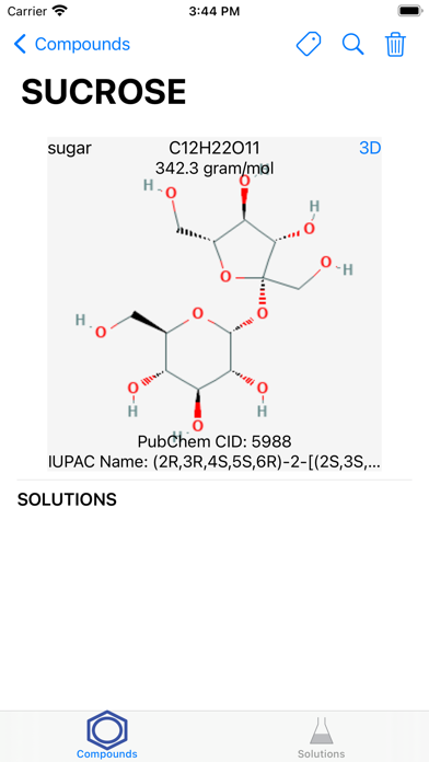 Search PubChem Screenshot