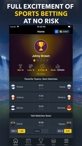 Sports Betting Game - BET UP screenshot