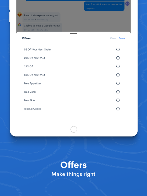 Ovation - Guest Feedback iPad screenshot 4 - Productivity app
