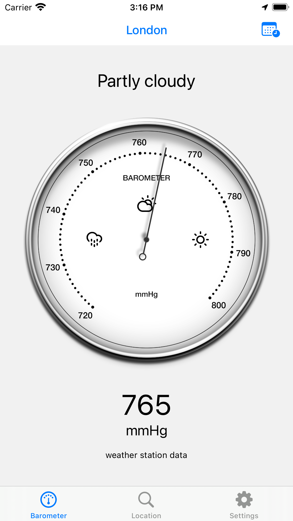 Barometer - Air Pressure
