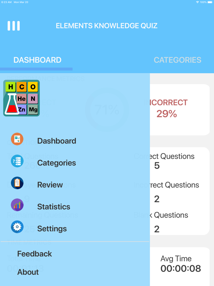 Elements Knowledge Quiz