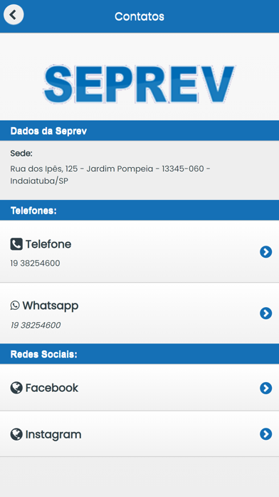 SEPREV Saúde Screenshot