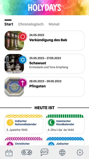 Screenshot von Holy-Days auf dem iPhone 1