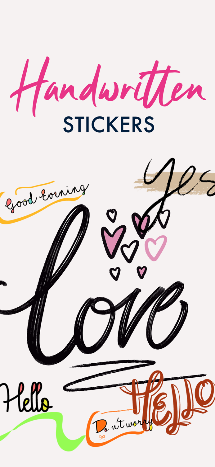 Handwritten Message Stickers