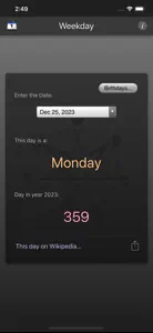 Weekday screenshot #3 for iPhone