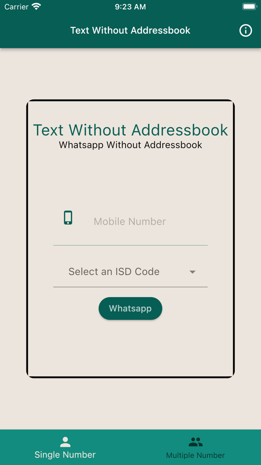 Text without Addressbook - 4.6.2 - (iOS)