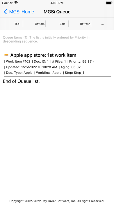 MGSi Screenshot