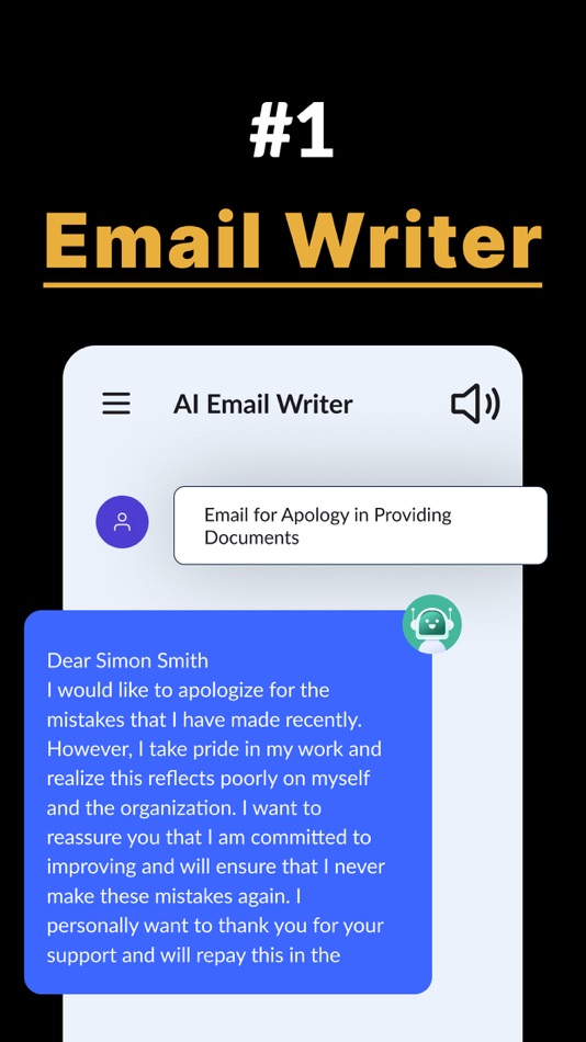 #1. AI Email Writer - Write E-mail (iOS) Podle: Speed Apps Labs LLP