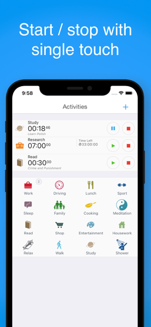 ‎aTimeLogger Time Tracker Screenshot