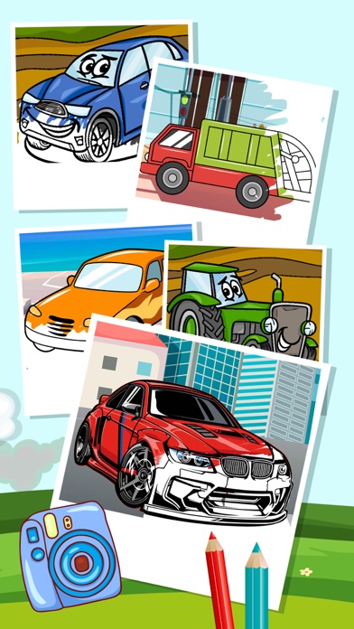 Magic Cars Coloring Pages Pack Screenshot