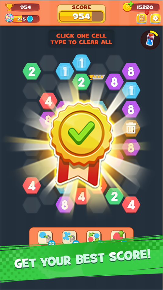 #5. Number Hexa Block - Merge Game (iOS) By: Thanh Nguyen