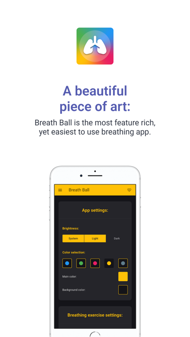 Breath Ball Breathing Exercise Screenshot 2 - AppWisp.com Breath Ball Breathing Exercise Screenshot 2 - AppWisp.com