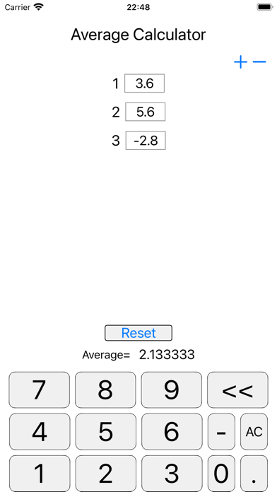 Average Calculate Screenshot