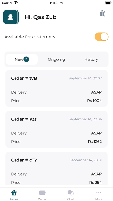 Homeats Courier Screenshot