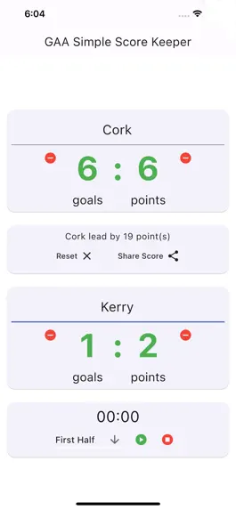 Game screenshot GAA Simple Scorekeeper mod apk