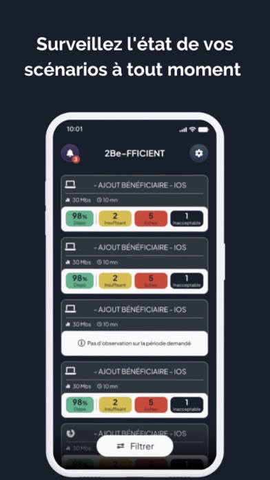 Screenshot #1 pour 2Be-FFICIENT : App Monitor