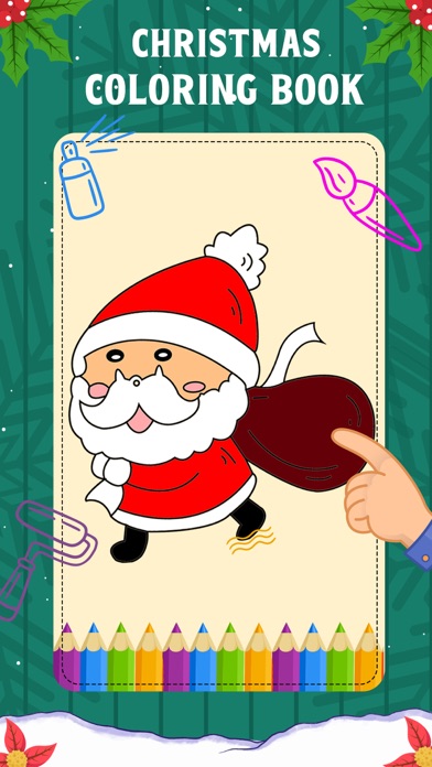 Christmas Coloring Book Page Screenshot