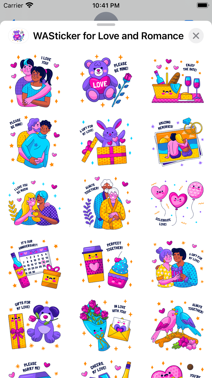 WASticker for Love  Romance