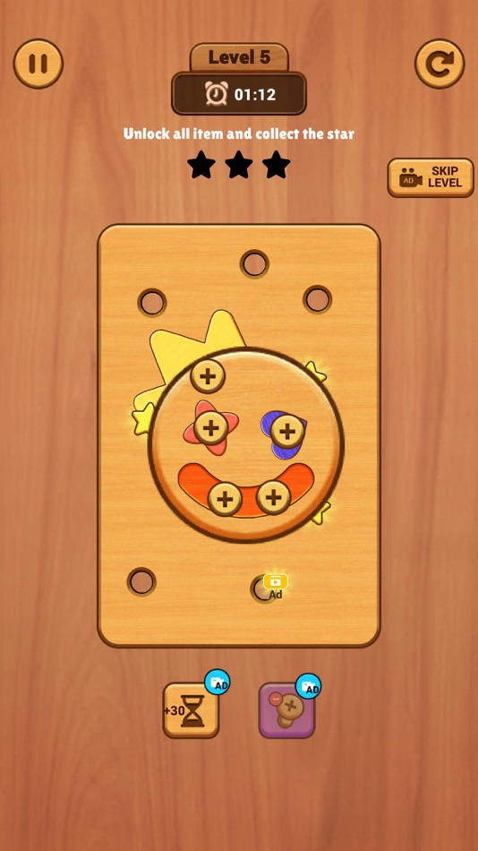 #2. Wood Screws: Nut n Bolt Puzzle (iOS) Podle: Tuc Nguyen Van