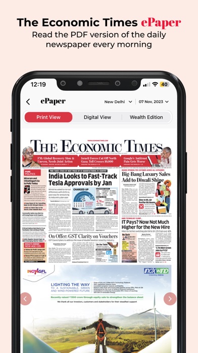 ET Markets Screenshot