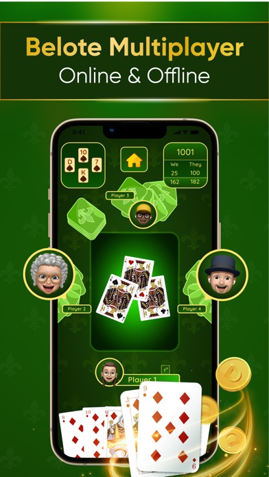 Belote Online - VIP Card Game Screenshot