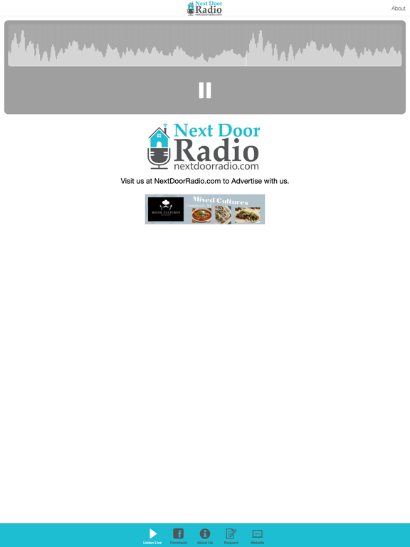 Next Door Radio iPad screenshot 1 - Music app