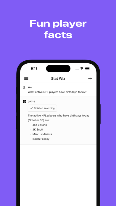 Stat Wiz: AI Sports Chat Bot Screenshot