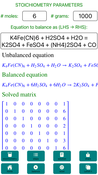 Chemical-Equation-Balance Pro Screenshot