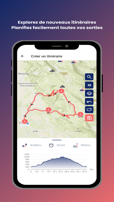 Screenshot #2 pour GPS vélo route - BikeCompanion