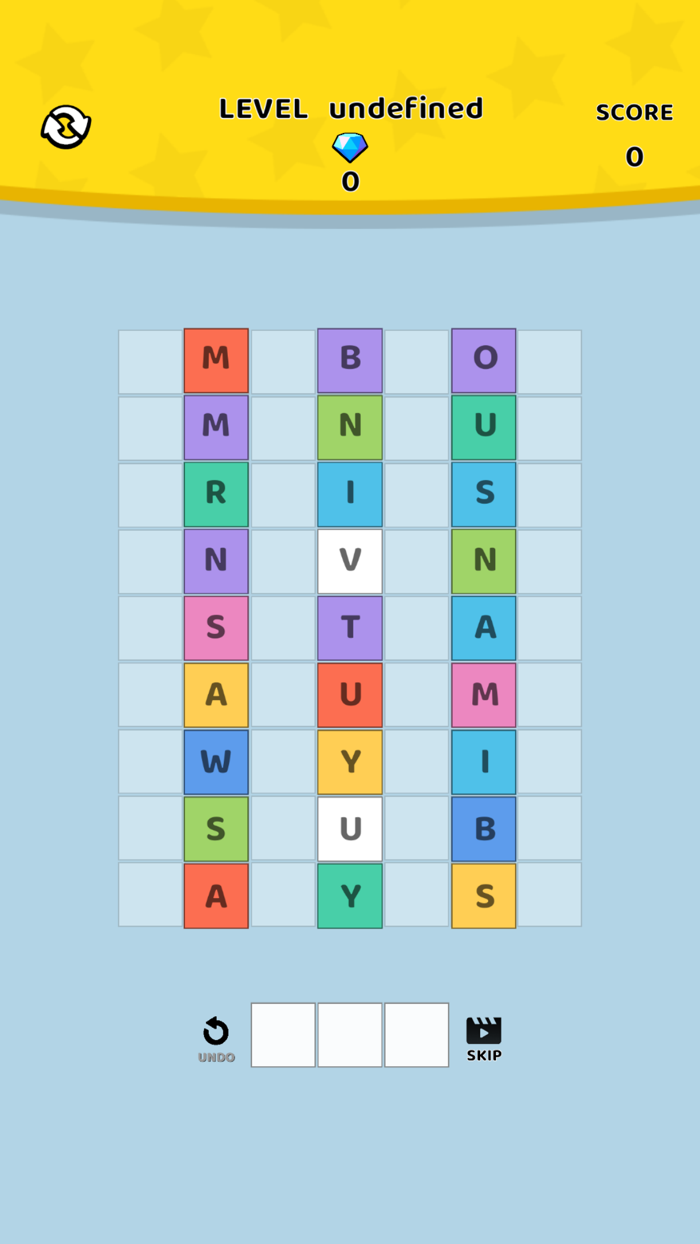 3 Letter 1 Word Match 3 Tiles
