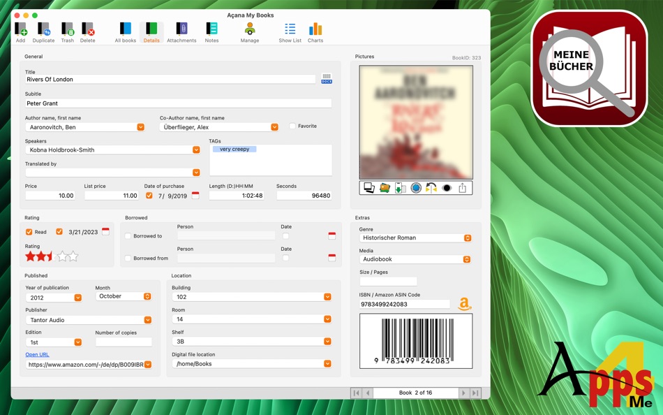 #2. Acana My Books (macOS) 由: @pps4Me
