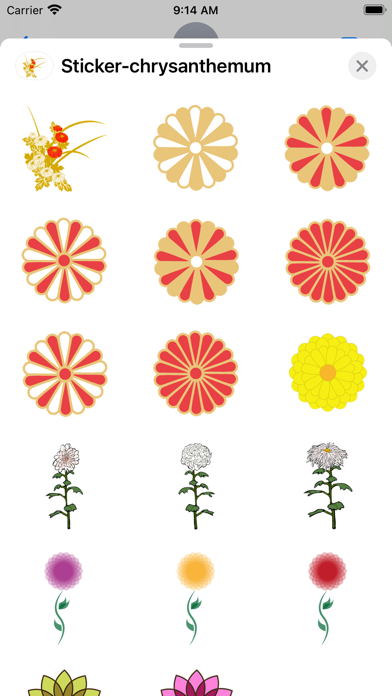 Sticker chrysanthemum Screenshot