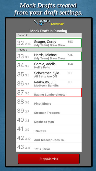 Fantasy Baseball Draft Kit '24 Screenshot