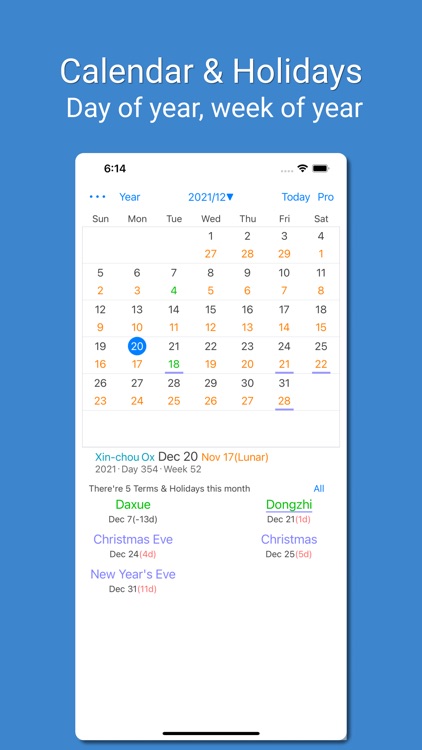 PP Holiday Calendar mini