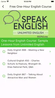 speak english with eslpod.com iphone screenshot 2