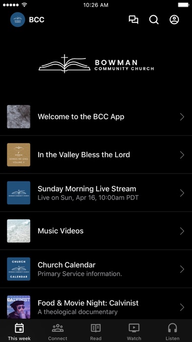 Bowman Community Church Screenshot