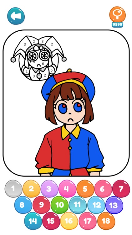 Pomni Digital circus coloring