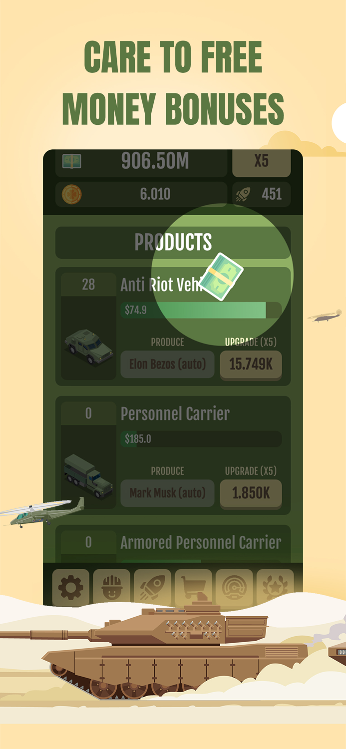 Idle Army Vehicle Tycoon