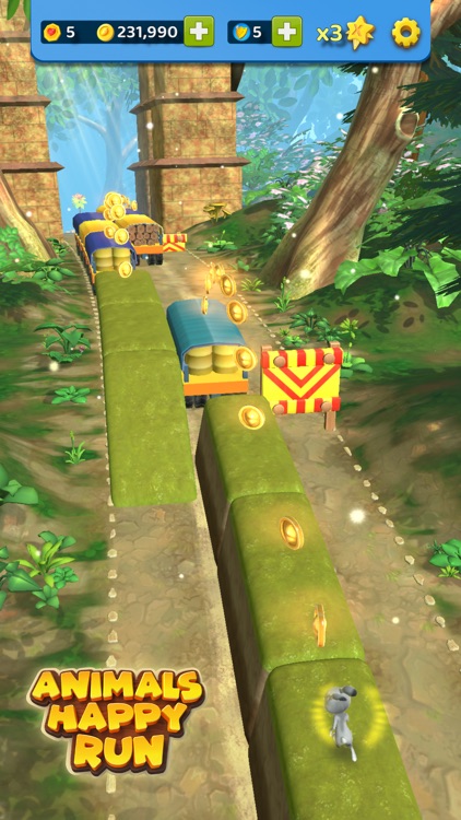 Animals Happy Run 3D Kids Game screenshot-7