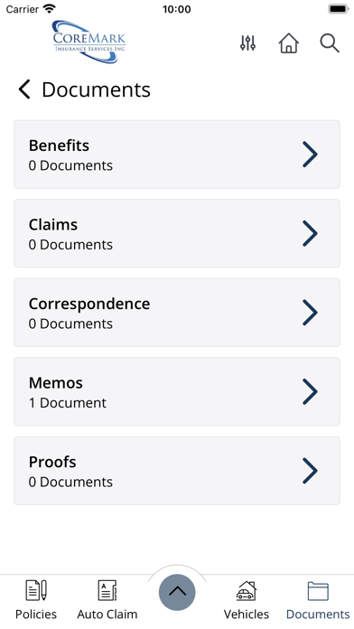 CoreMark Insurance Services Screenshot