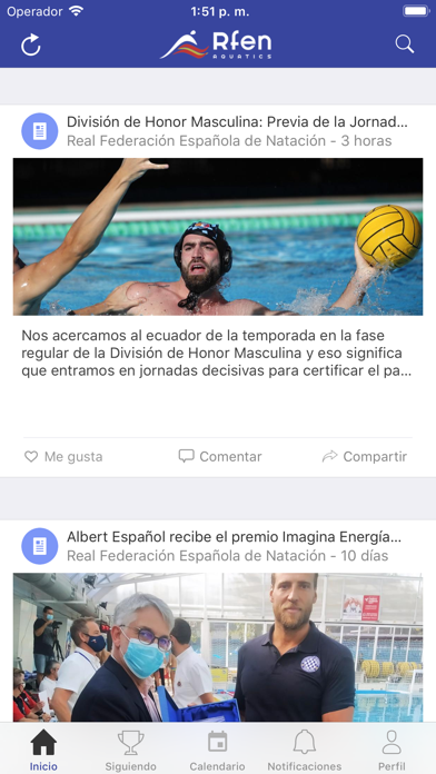 Waterpolo RFEN Screenshot