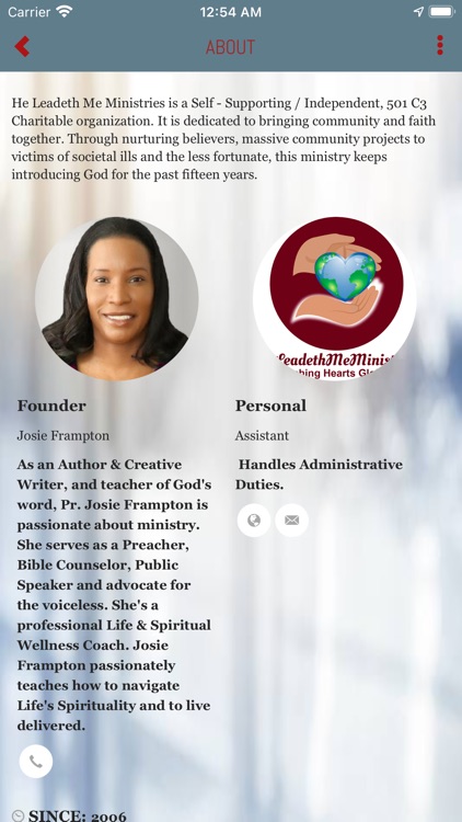 HE LEADETH ME MINISTRIES