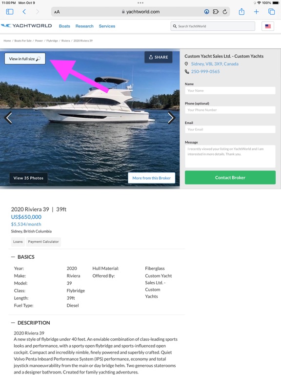 Screenshot #6 pour YachtView+ for YachtWorld