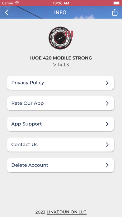 IUOE 420 Screenshot